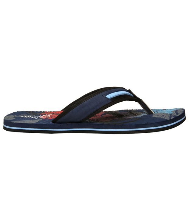 Buy Bata Sunshine Trendy Blue Slippers 