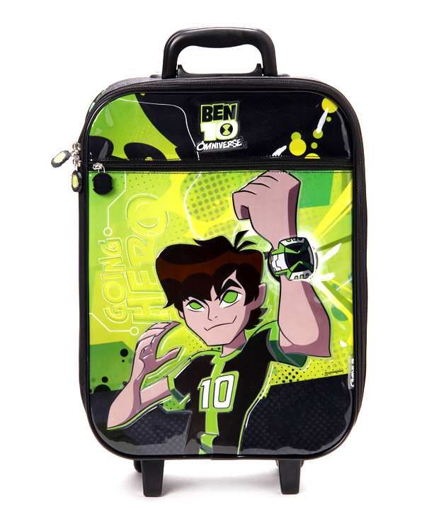 Genius Ben 10 Printed 2 Wheel Trolley Black Buy Genius Ben 10