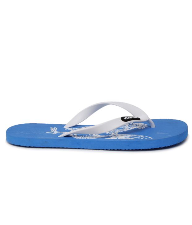 Step Up Cock White & Blue Flip Flops Price in India- Buy Step Up Cock ...