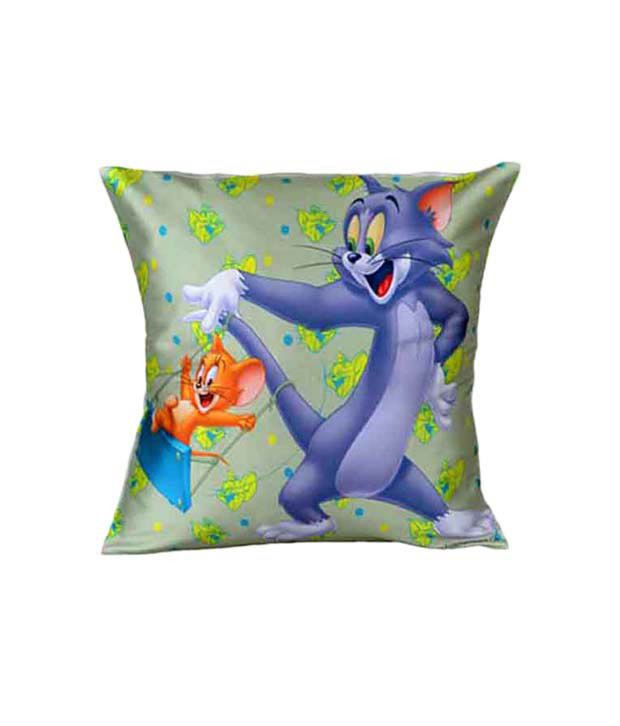     			Warner Brother Tom & Jerry Cushion Cover (16x16 inches)