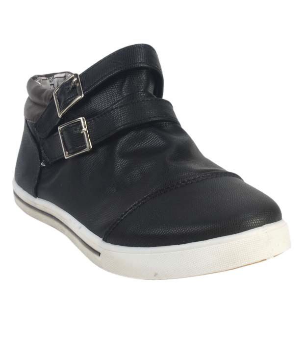 Cefiro Enticing Black Ankle Length Sneakers - Buy Cefiro Enticing Black ...