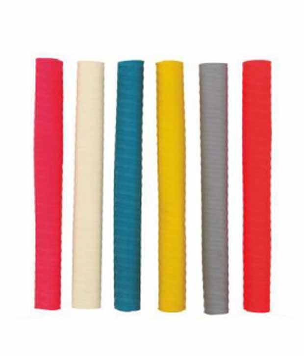 Vicky Grooved (Spring) Single Color Cricket Bat Grip (Pack Of 6) Buy