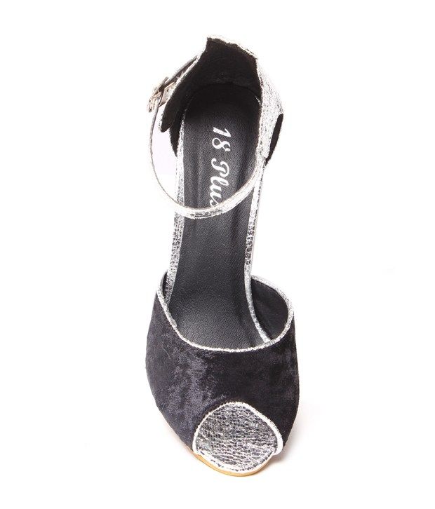 black pencil heel sandals