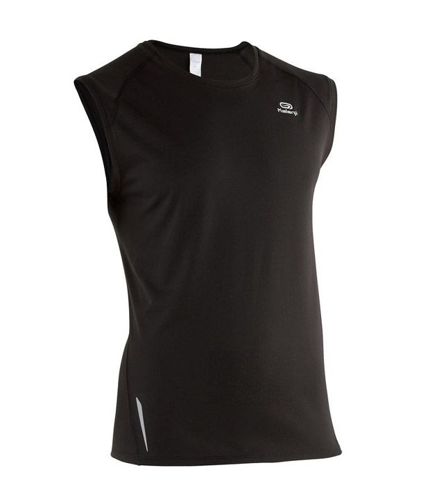Decathlon Black Sleeveless T Shirt 