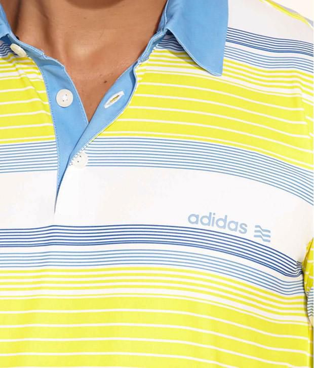 Adidas Yellow Striped Polo T Shirt - Buy Adidas Yellow Striped Polo T ...