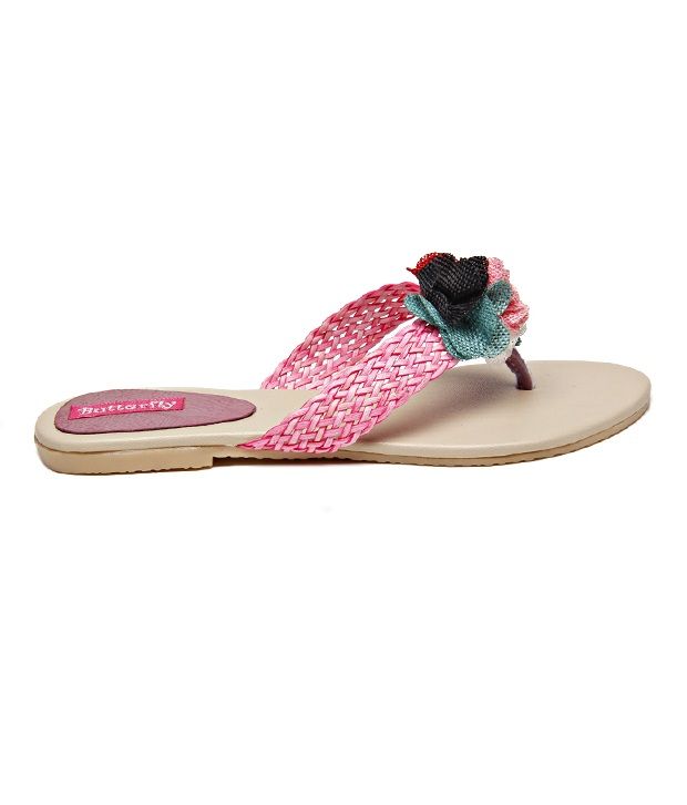 pink floral flats