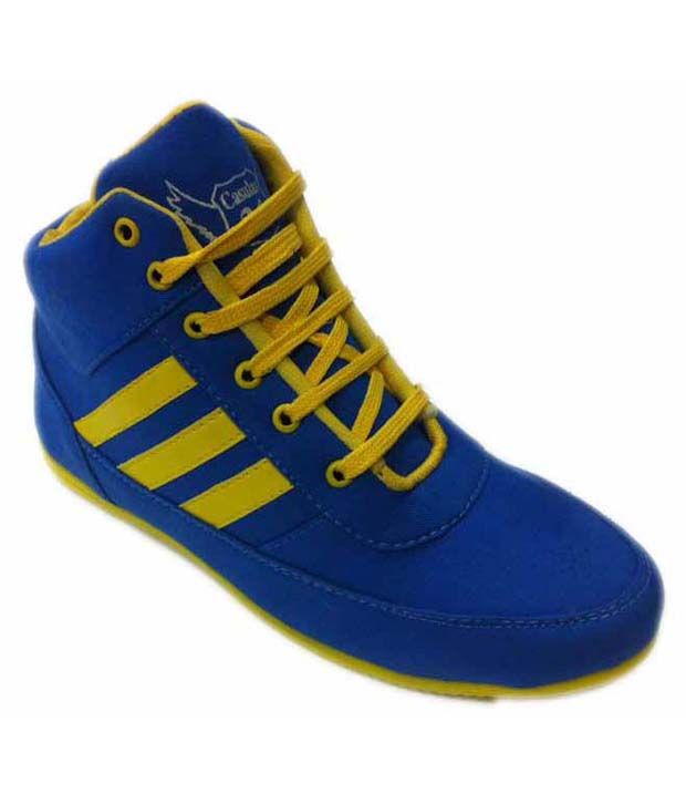 light blue and yellow shoes