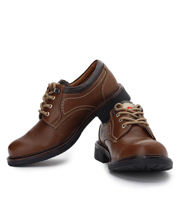 lee cooper tan casual shoes