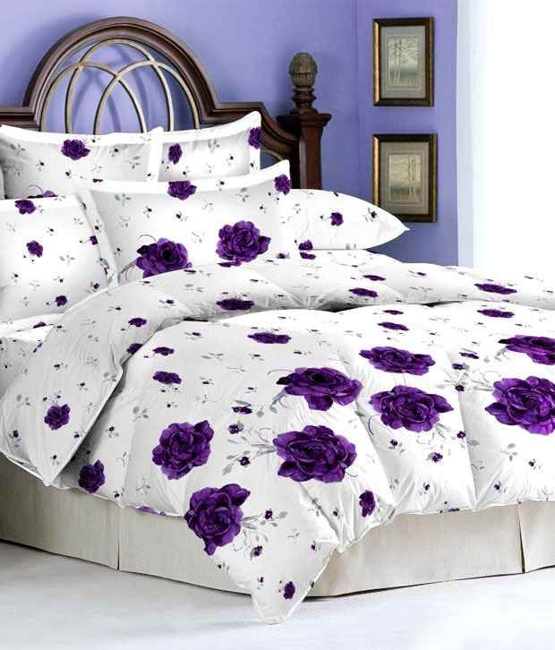 Bombay Dyeing 525B Double Bedsheet Set ( Magenta ) Set of 3 Buy