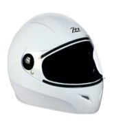 Steelbird - Full Face Helmet - Zon (Classic Solid White) [Size : 60cms]