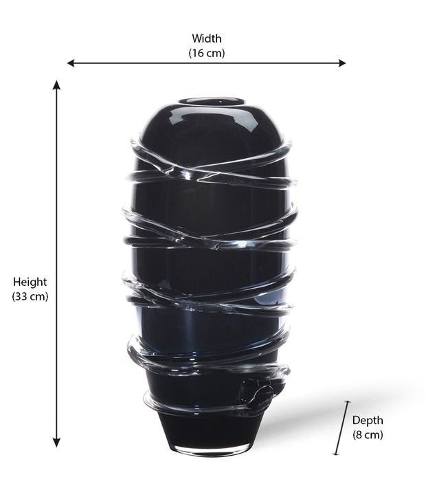 Home Black Glass Vase Buy Home Black Glass Vase At Best Price In   SDL285975744 1385436996 Image4 6e232 