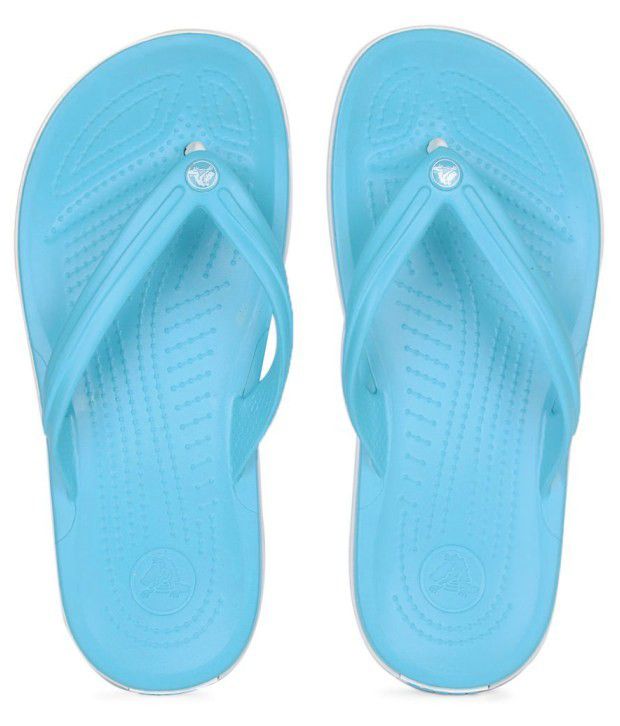 Crocs Sky Blue Flip Flops Price in India- Buy Crocs Sky Blue Flip Flops ...