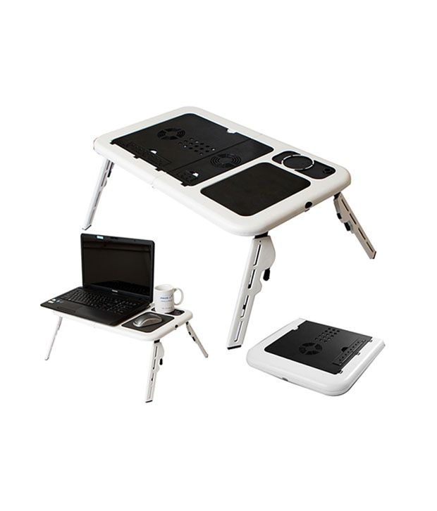     			E-Laptop Table in Black and white