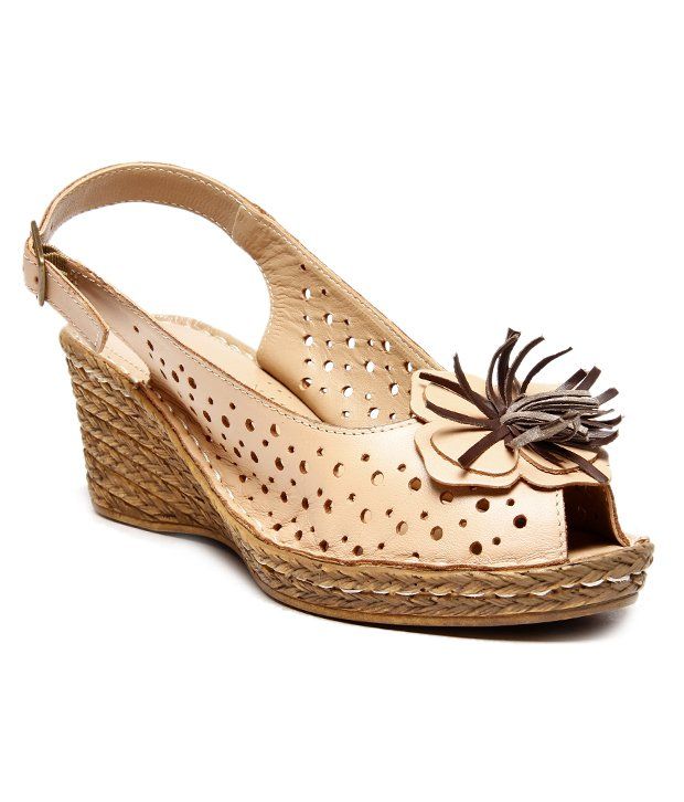 Urban Country Beige Wedge Heel Sandals Price in India- Buy Urban Country Beige Wedge Heel 