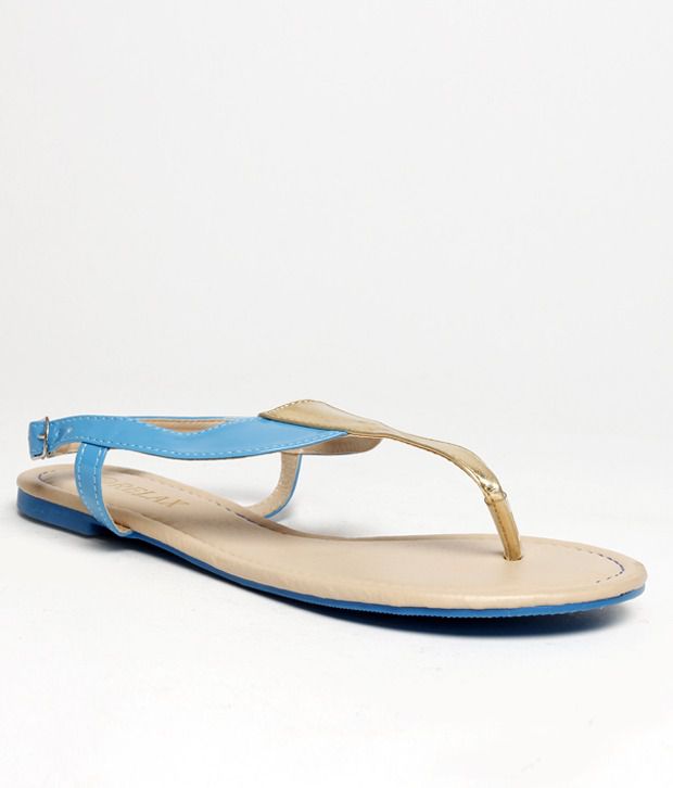 Relax Attractive Blue Flat Sandals Price in India- Buy Relax Attractive ...