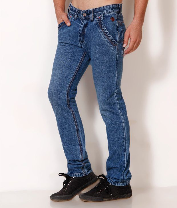     			British Terminal Navy Blue Faded Narrow Fit Jeans