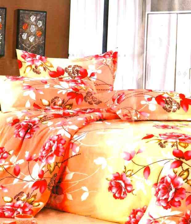 Arshiya Imported Korean Set of 2 Double Bed Sheets & 4 Pillows Covers