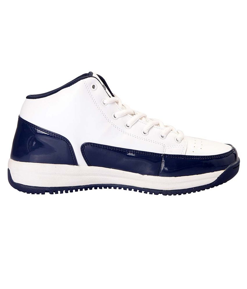 Sparx white & Blue Basketball Shoes Buy Sparx white