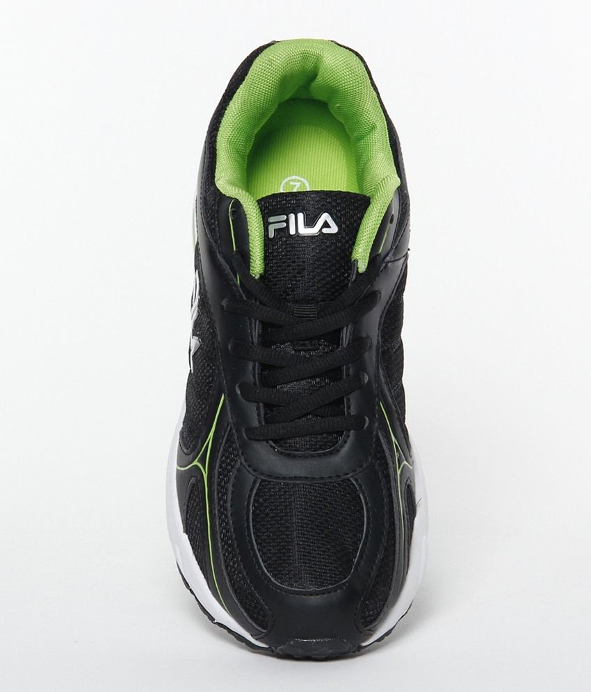 fila black and green shoes