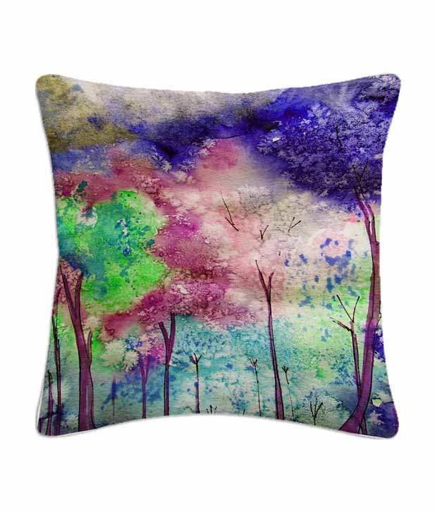 Krayon Vine Arts Pure Cotton Digital Printed Watercolor Cushion Cover