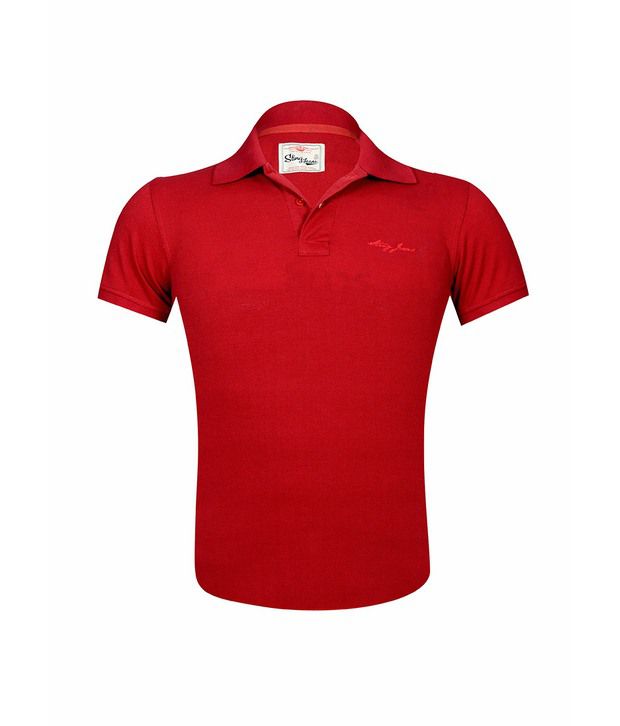 Sting Red Solid Polo T Shirt - Buy Sting Red Solid Polo T Shirt Online ...
