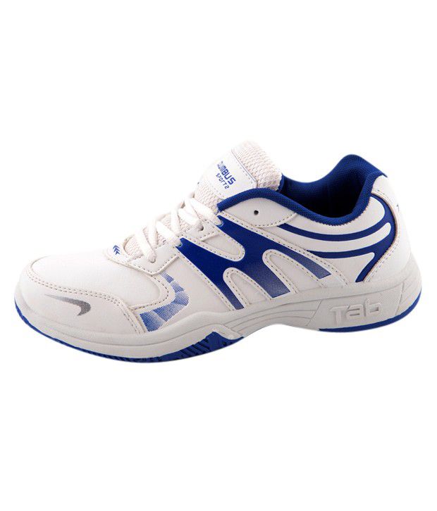 Columbus Tab 6 White & Blue Sports Shoes - Buy Columbus Tab 6 White ...