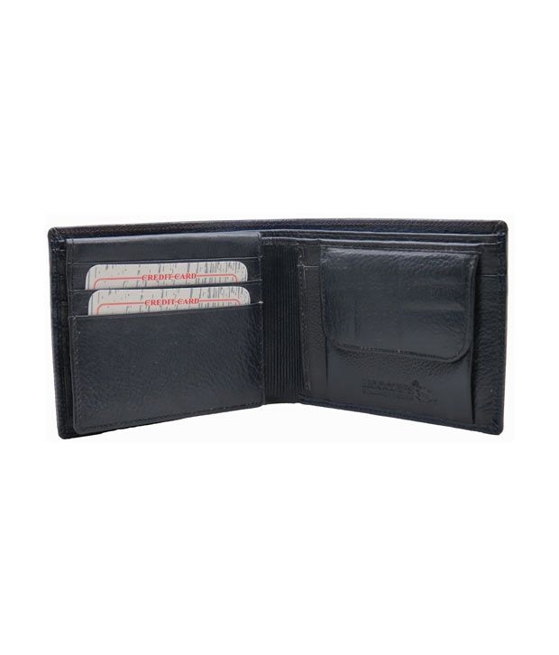 Moochies Genuine Leather Blue Wallet For Men: Buy Online at Low Price ...