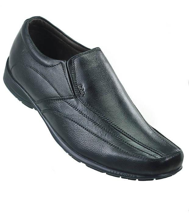lee cooper men black formal shoes