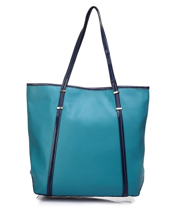 teal tote purse