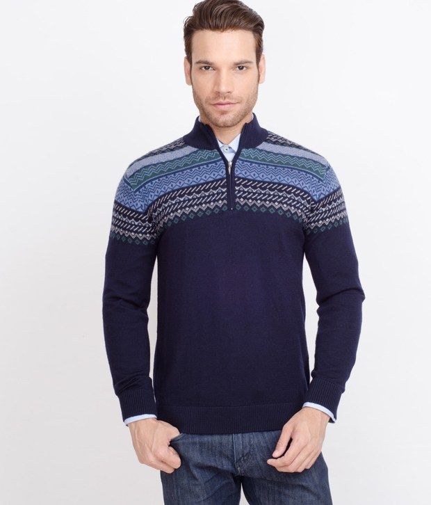 ALX New York Navy Sweater - Buy ALX New York Navy Sweater Online at ...