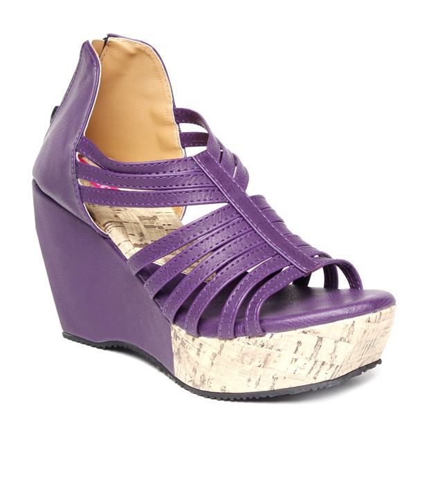 purple comfort sandals