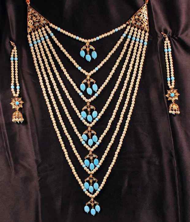 Bangles N More Satlada Blue Necklace 