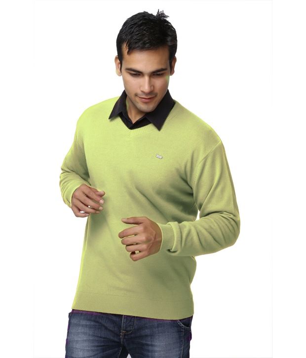 lemon green sweater