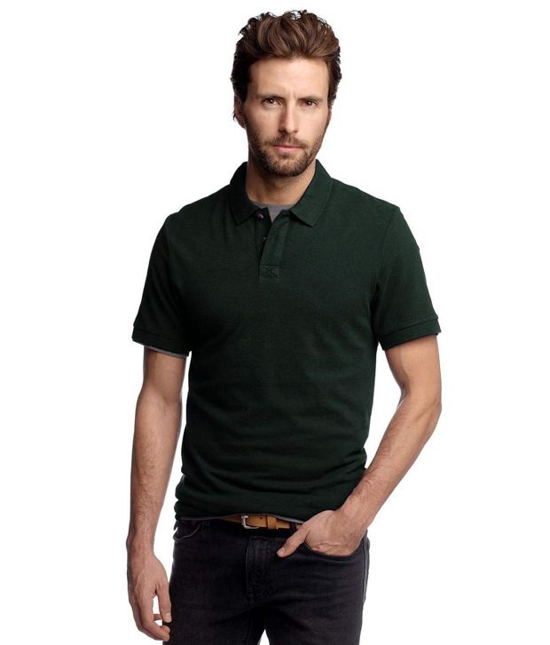 bottle green polo t shirt