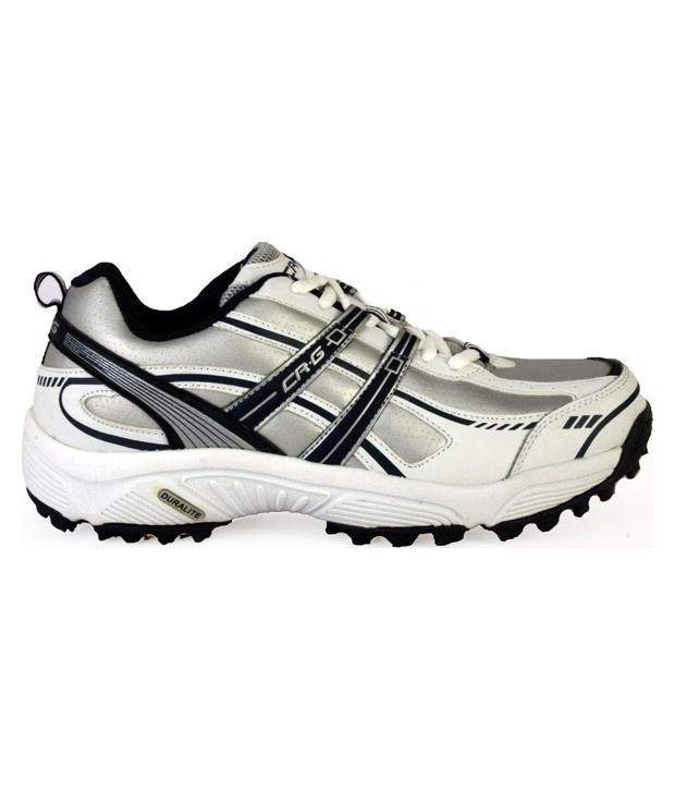 CRG White & Navy Men's Cricket Shoes - Buy CRG White & Navy Men's ...