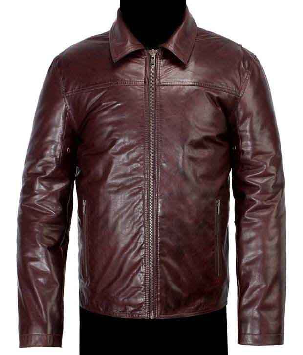 BareSkin Reddish Brown Leather Jacket - Buy BareSkin Reddish Brown ...