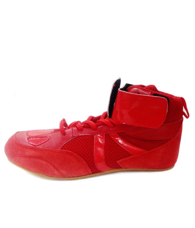 red wrestling shoes