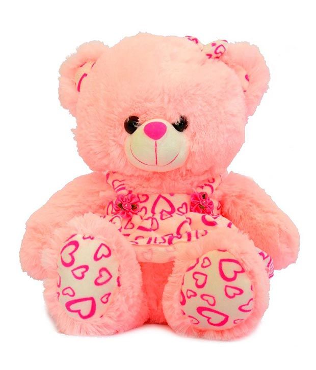 teddy bear with pink dress