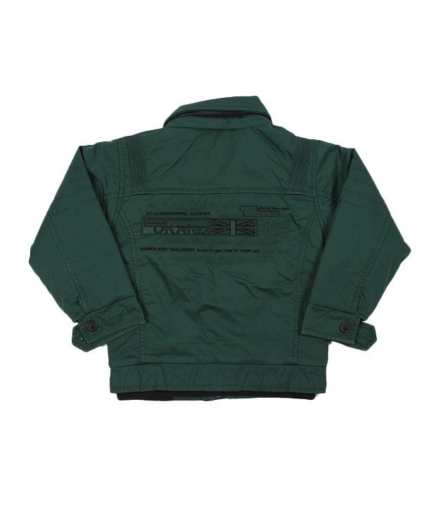 dark green jacket with hood