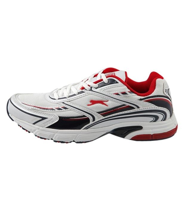 Slazenger White & Red Sports Shoes: Buy Online at Best Price on Snapdeal