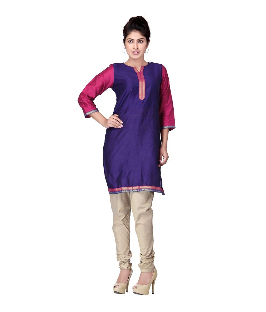 zari border kurtis