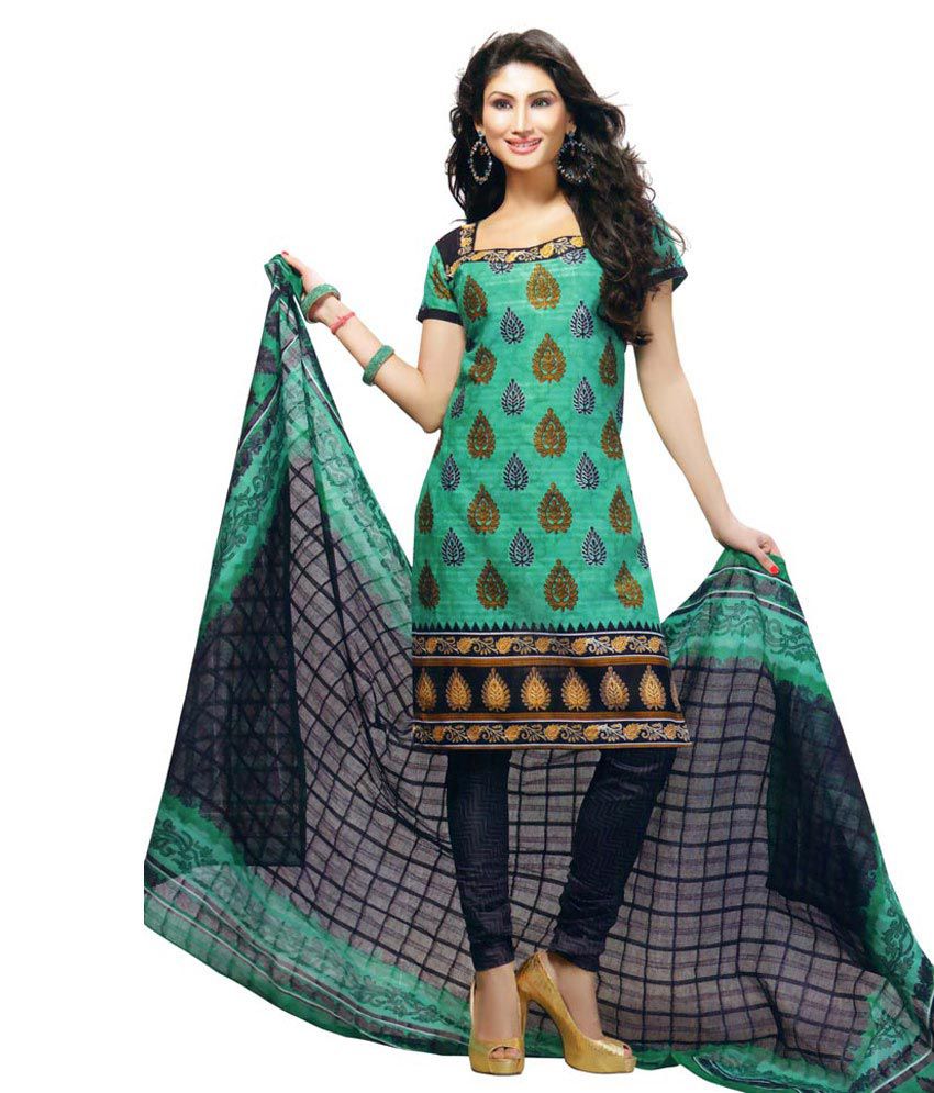 Priyankas Printed 3 Piece Cotton Dress Material Buy
