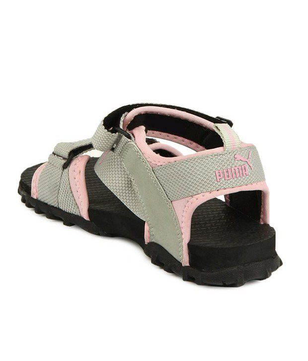 Stylish Gray and Pink Floater Sandals 