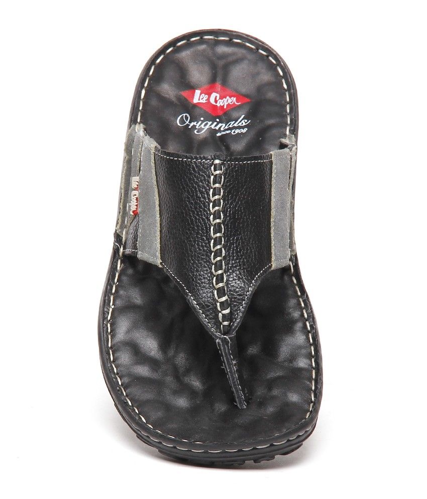 Lee Cooper Classic Black Thong Slippers Art ALC8459BLKGRY Price in India- Buy Lee Cooper Classic 