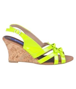 neon green wedges