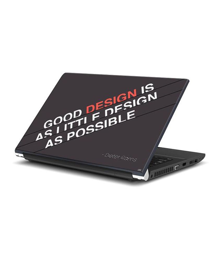 Bluegape Dieter Rams Design God Quote Laptop Skin - Buy Bluegape Dieter  Rams Design God Quote Laptop Skin Online at Low Price in India - Snapdeal