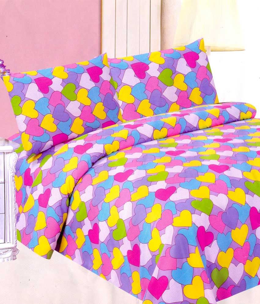 heart print bed sheet