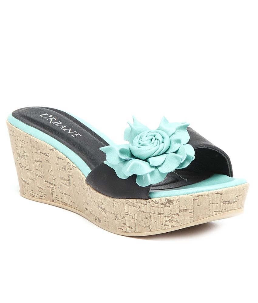 cute black wedge heels