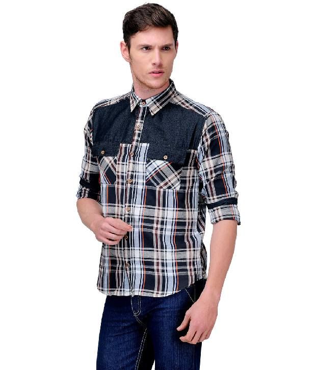 navy checkered pants