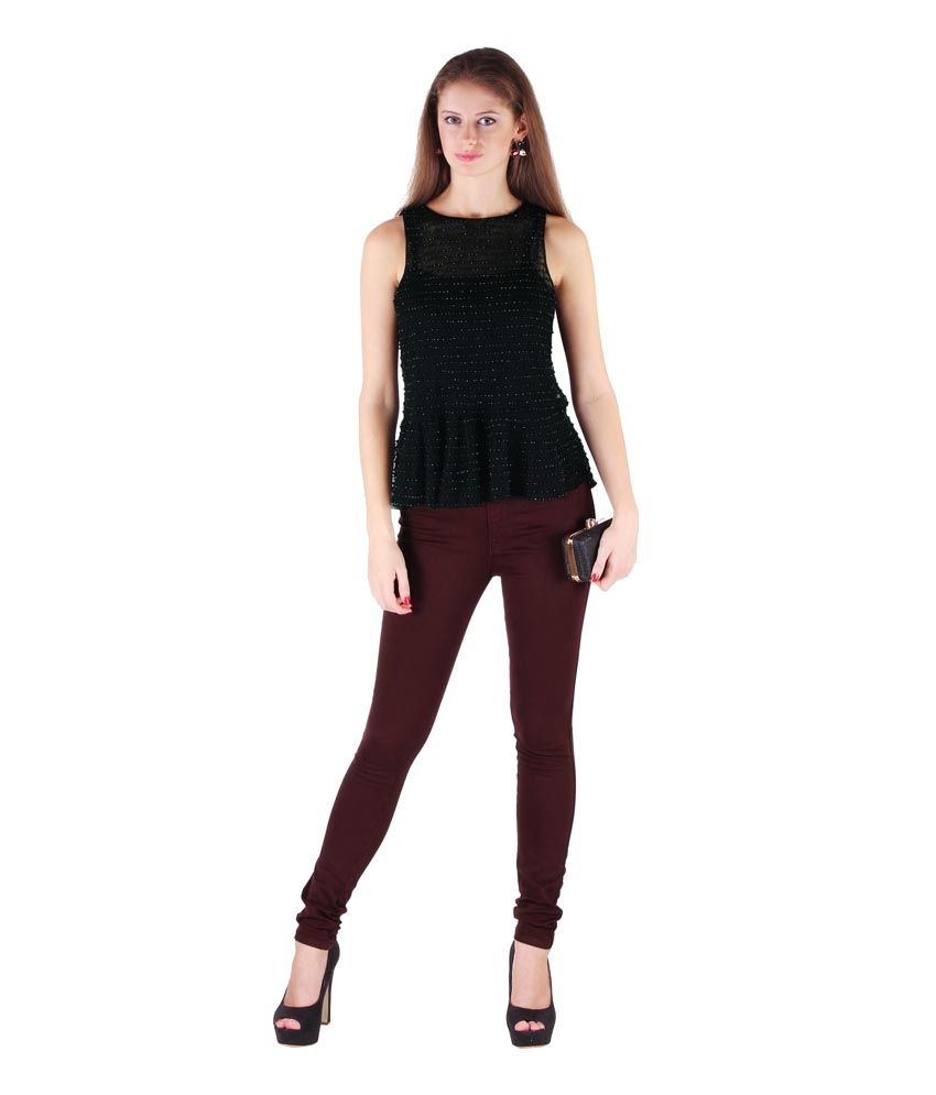 womens burgundy jeggings